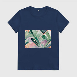 Женская футболка Листья акварель