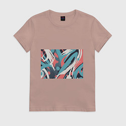 Женская футболка Граффити в пастельных тонах абстракция