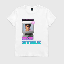 Футболка хлопковая женская Y2K Vibes, цвет: белый