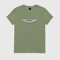 Женская футболка Aston martin logo auto