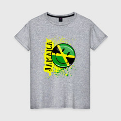 Футболка хлопковая женская Jamaica smile, цвет: меланж