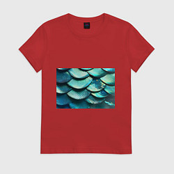 Женская футболка Чешуя крупной рыбы