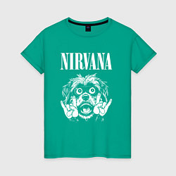 Женская футболка Nirvana rock dog