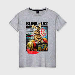 Футболка хлопковая женская Blink 182 band, цвет: меланж