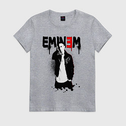 Футболка хлопковая женская Eminem finger, цвет: меланж