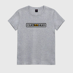 Футболка хлопковая женская Brazzers bad boy, цвет: меланж