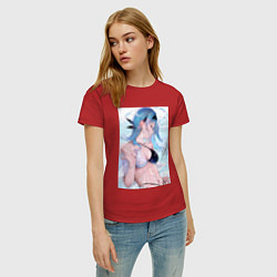 Футболка хлопковая женская Геншин Эола Лоуренс, цвет: красный — фото 2