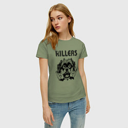 Футболка хлопковая женская The Killers - rock dog, цвет: авокадо — фото 2