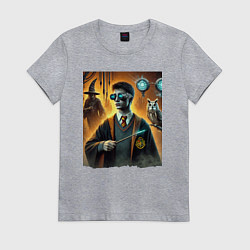 Футболка хлопковая женская Harry Potter - steampunk fantasy, цвет: меланж