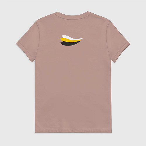 Женская футболка Без труда не вытащишь и рыбку - флаг надпись черна / Пыльно-розовый – фото 2