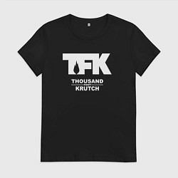 Футболка хлопковая женская Thousand Foot Krutch - logo, цвет: черный