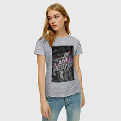 Футболка хлопковая женская Just Artefact, цвет: меланж — фото 2