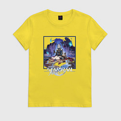 Футболка хлопковая женская Ханья, цвет: желтый