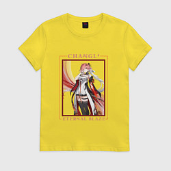 Футболка хлопковая женская Changli Eternal Blaze, цвет: желтый
