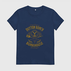 Футболка хлопковая женская Даттон ранч, цвет: тёмно-синий