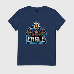 Футболка хлопковая женская Eagle basketball, цвет: тёмно-синий