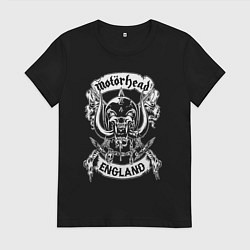 Футболка хлопковая женская Моторхед - англия, цвет: черный