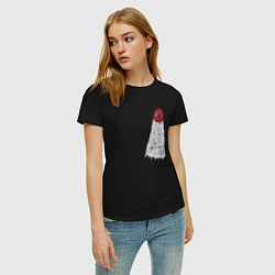 Футболка хлопковая женская Печать космодесантника, цвет: черный — фото 2