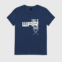 Футболка хлопковая женская FFDP, цвет: тёмно-синий