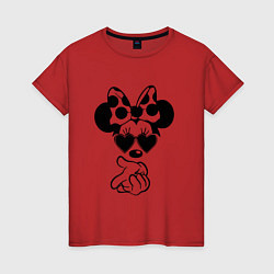 Женская футболка Минни в очках - для пары