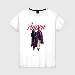 Футболка хлопковая женская Анора, цвет: белый