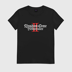 Футболка хлопковая женская Kingdom Come Deliverance 2, цвет: черный
