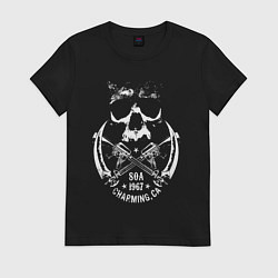 Футболка хлопковая женская Sons Of Anarchy - charming, цвет: черный