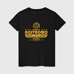 Футболка хлопковая женская USCSS The Nostromo желтый, цвет: черный