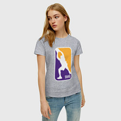 Футболка хлопковая женская Shaq attack, цвет: меланж — фото 2