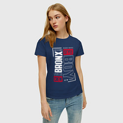 Футболка хлопковая женская Bronx style, цвет: тёмно-синий — фото 2