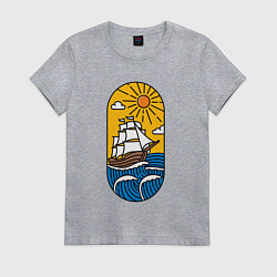 Женская футболка Sunny ship