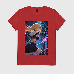 Футболка хлопковая женская Марин Китагава косплей Fate stay night, цвет: красный