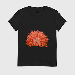 Женская футболка Сartoon monster fluffy orange