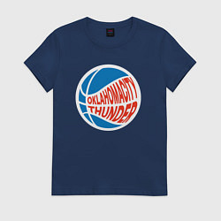 Футболка хлопковая женская Oklahoma Thunder, цвет: тёмно-синий
