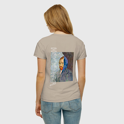 Женская футболка Vincent van Gogh - Мystery / Миндальный – фото 4