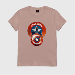 Футболка хлопковая женская Captain America: Brave New World, цвет: пыльно-розовый