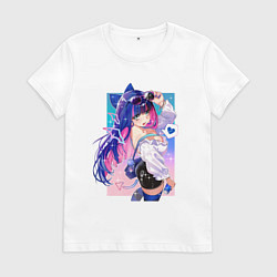 Футболка хлопковая женская Panty and Stocking with garterbelt, цвет: белый