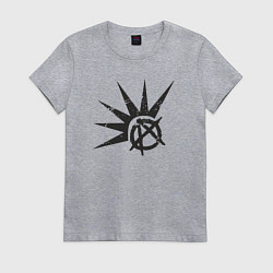 Футболка хлопковая женская Anarchy punks, цвет: меланж