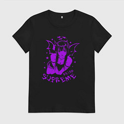 Футболка хлопковая женская Reign supreme, цвет: черный