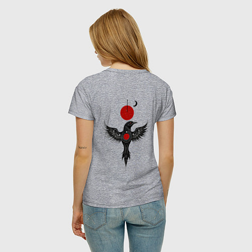 Женская футболка Night bird / Меланж – фото 4
