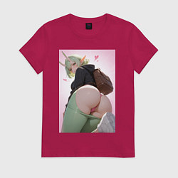 Футболка хлопковая женская ElfOlive, цвет: маджента