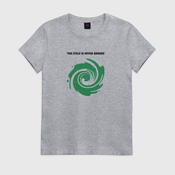 Футболка хлопковая женская Круговорот, цвет: меланж
