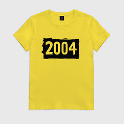 Футболка хлопковая женская Черный квадрат 2004, цвет: желтый