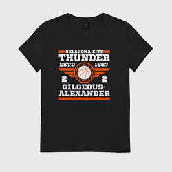 Футболка хлопковая женская Shai - Oklahoma Thunder, цвет: черный
