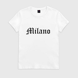 Футболка хлопковая женская Milan - Italy, цвет: белый