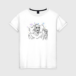 Футболка хлопковая женская Бобби Либлинг - мем, цвет: белый