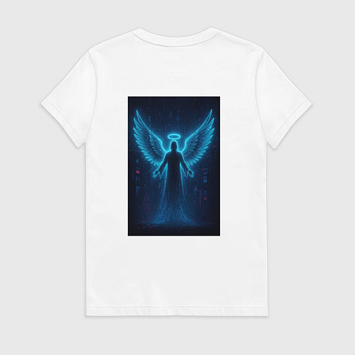 Женская футболка Angel Glow simple - киберпанк / Белый – фото 2