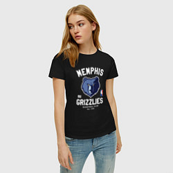 Футболка хлопковая женская Memphis Grizzlies - NBA team, цвет: черный — фото 2