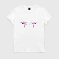 Футболка хлопковая женская The Eyes of Eternity - Cyberpunk, цвет: белый