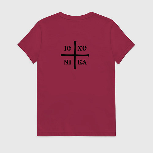 Женская футболка Сохранит душу твою Господь черный арт / Маджента – фото 2